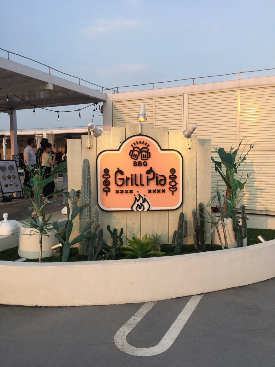 社員総会後のBBQ会場